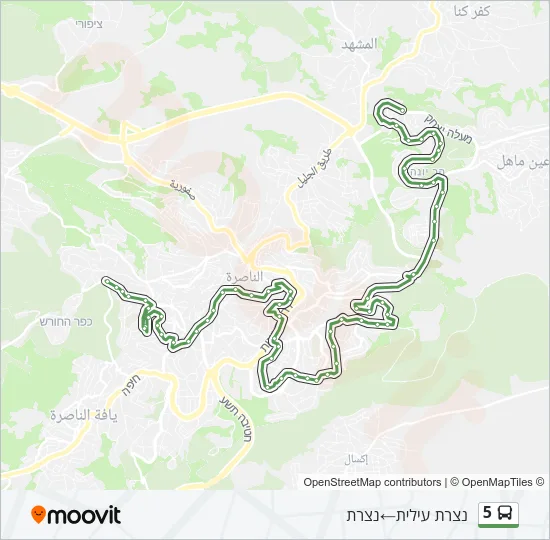 5 Bus Line Map