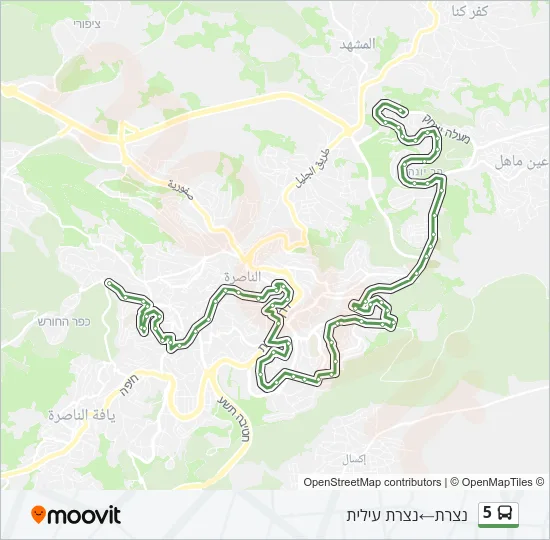 5 Bus Line Map