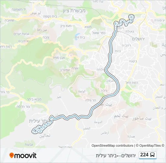 224 Bus Line Map