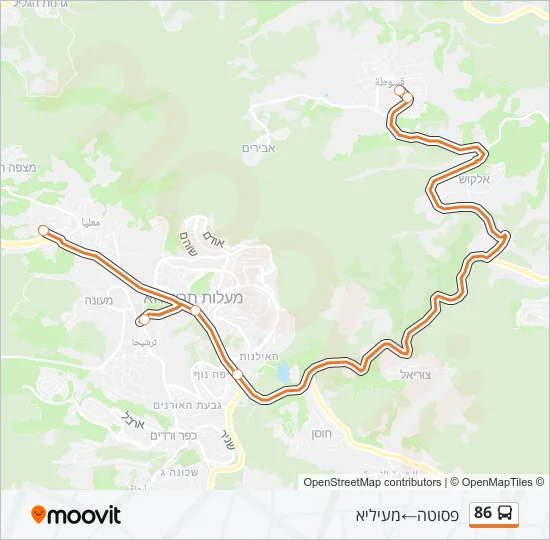86 Bus Line Map