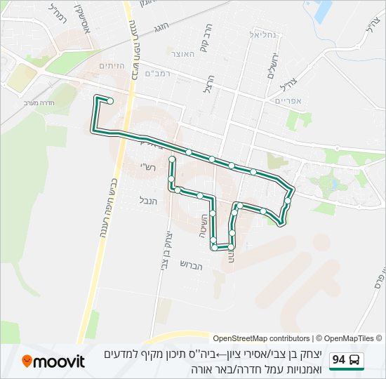 94 Bus Line Map