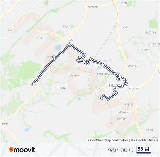 58 Bus Line Map