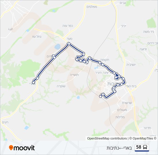 58 Bus Line Map