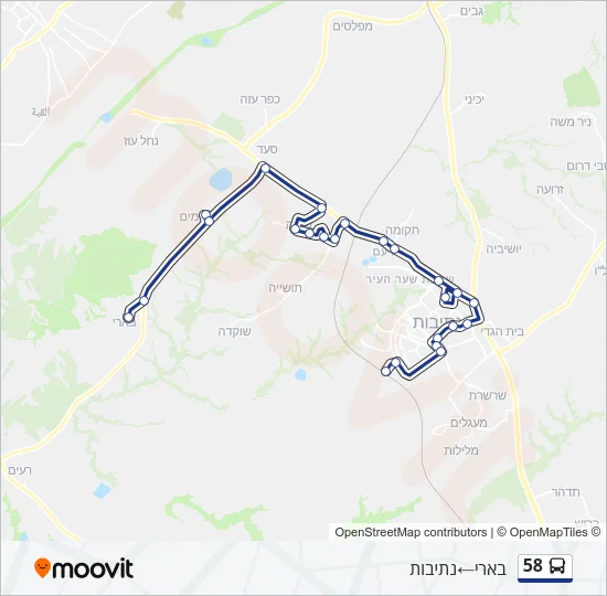 58 Bus Line Map