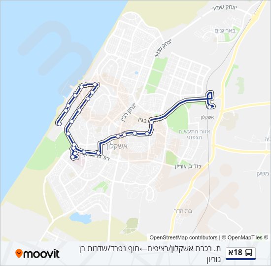 18א Bus Line Map