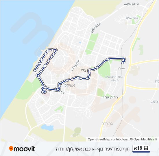 18א Bus Line Map