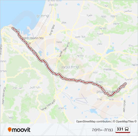 331 bus Line Map