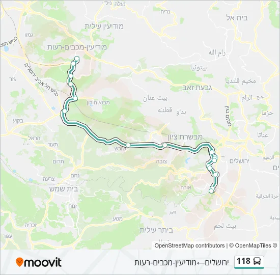 118 Bus Line Map
