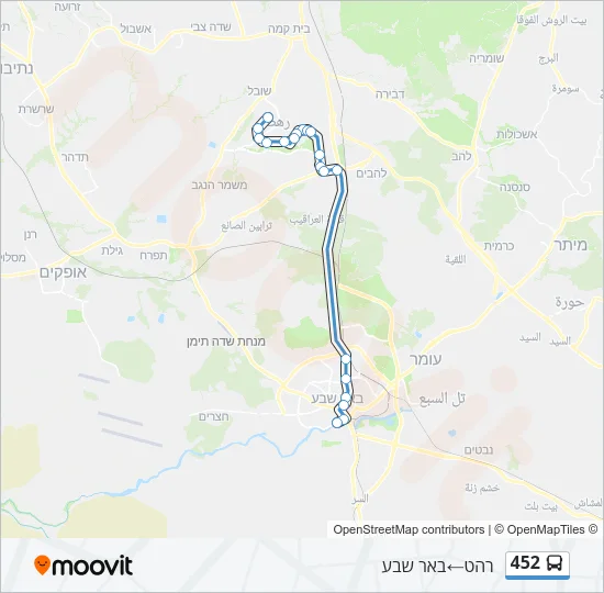 452 Bus Line Map