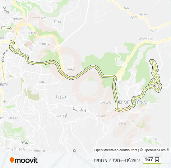 167 Bus Line Map
