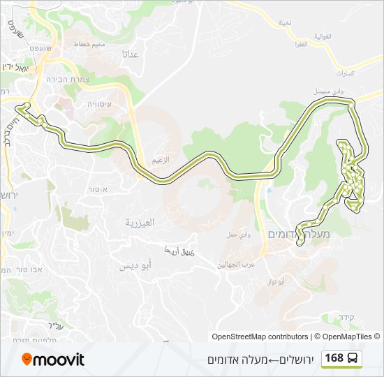 168 bus Line Map