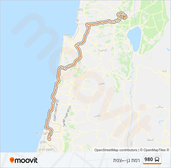 980 Bus Line Map