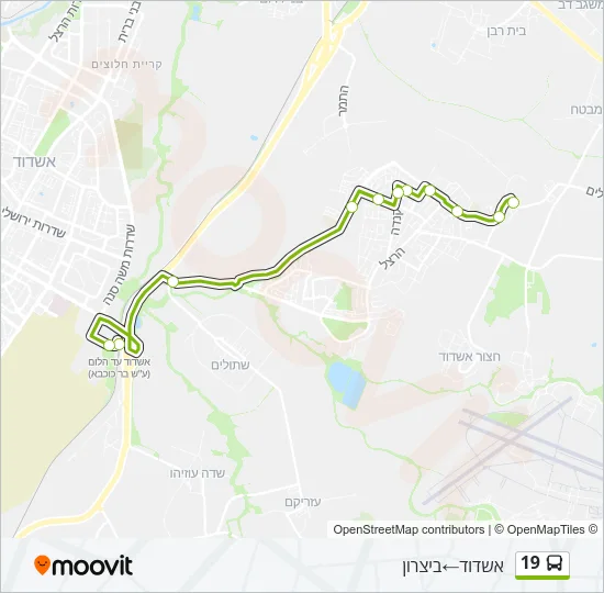 19 Bus Line Map