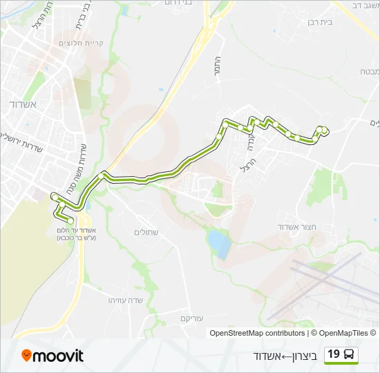 19 Bus Line Map