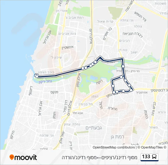 133 Bus Line Map