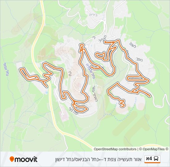 4א Bus Line Map