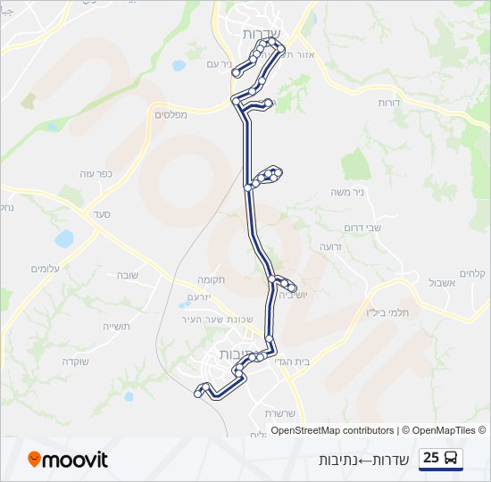 Автобус 25: карта маршрута