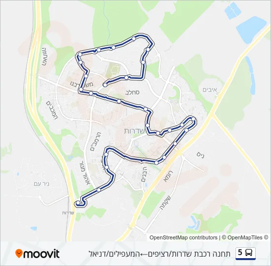5 Bus Line Map