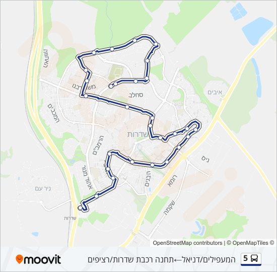 5 bus Line Map