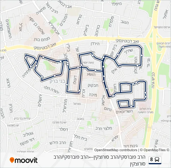 8 Bus Line Map
