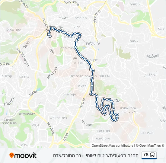 78 Bus Line Map