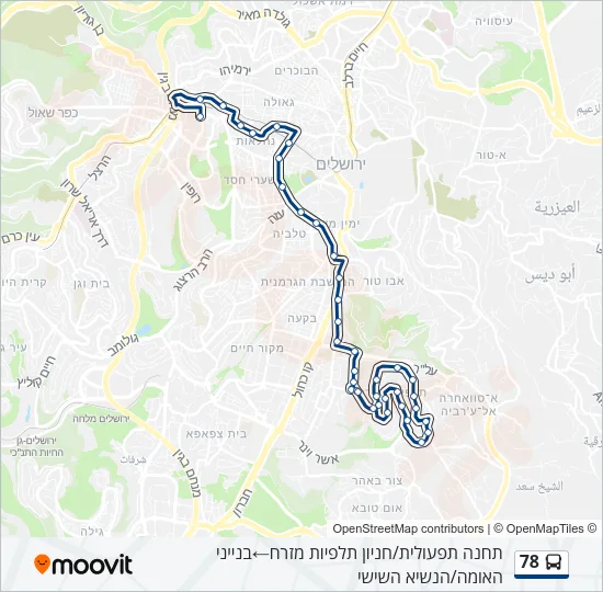 78 Bus Line Map