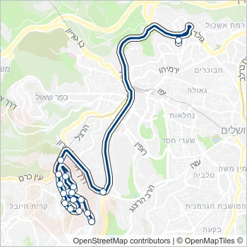 750 Bus Line Map