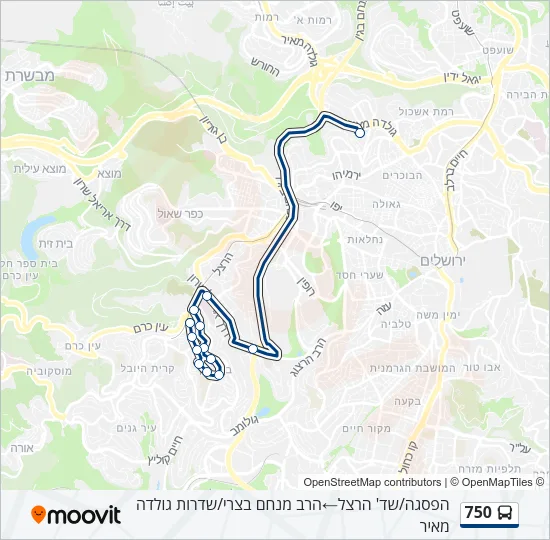 750 Bus Line Map