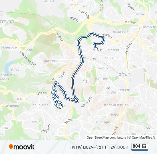 804 Bus Line Map