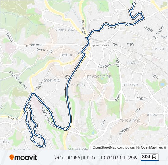 804 bus Line Map