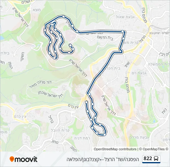 822 Bus Line Map