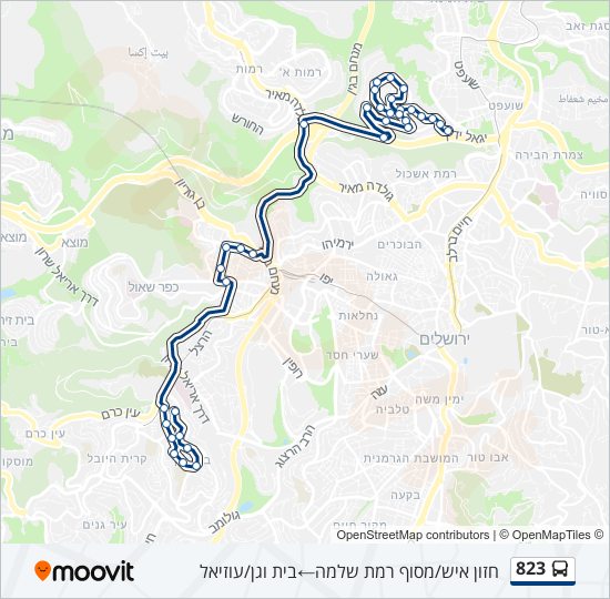 823 bus Line Map