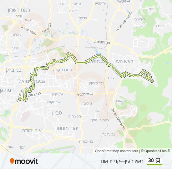 30 Bus Line Map