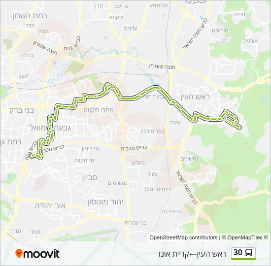 30 Bus Line Map