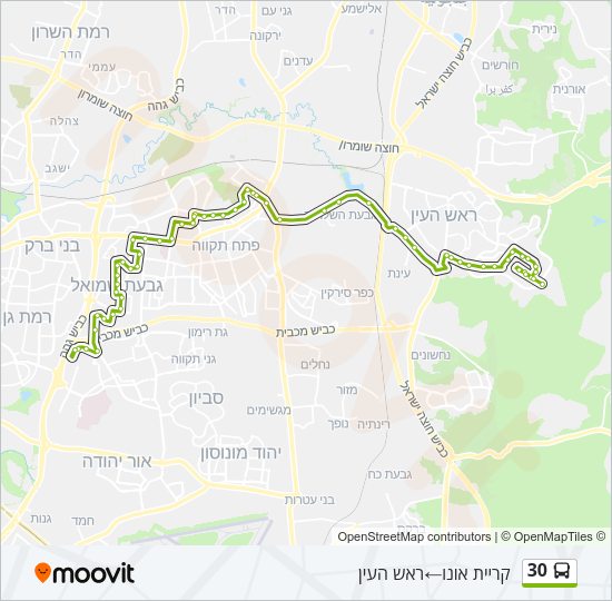 30 Bus Line Map