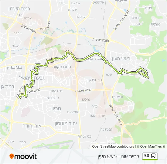 30 Bus Line Map