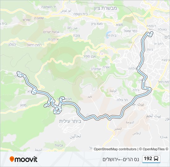 192 bus Line Map