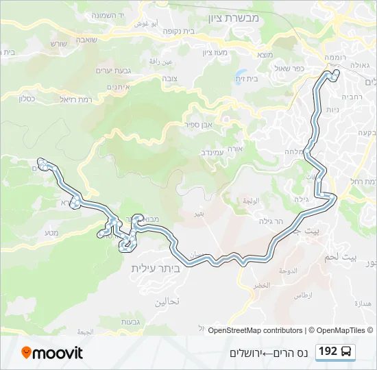 192 Bus Line Map