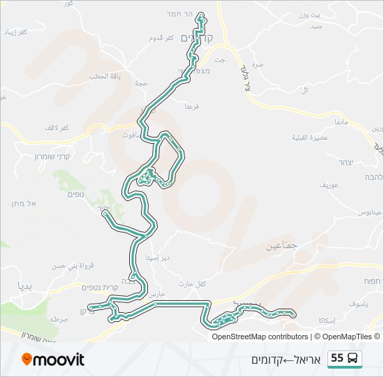 55 bus Line Map