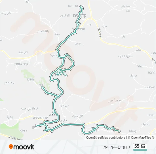 55 Bus Line Map