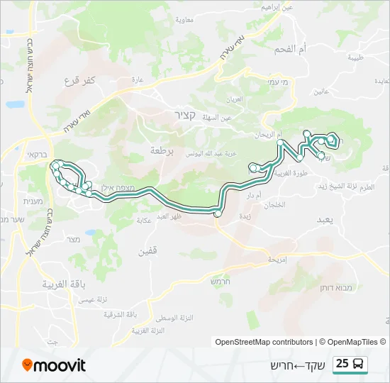 25 Bus Line Map