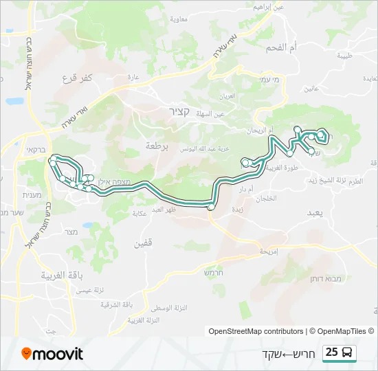 25 Bus Line Map