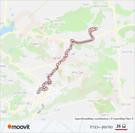26 Bus Line Map