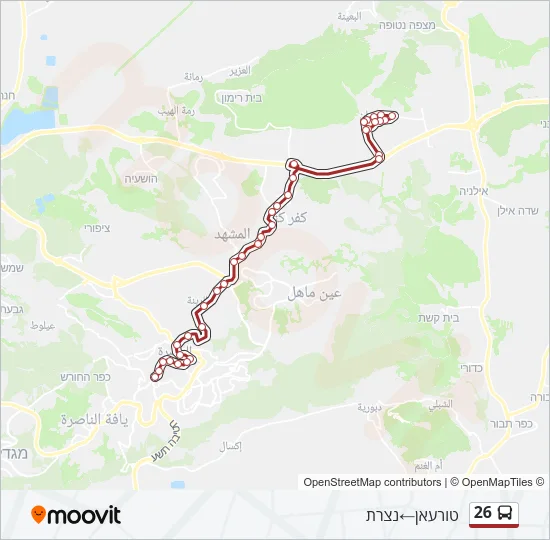 26 Bus Line Map