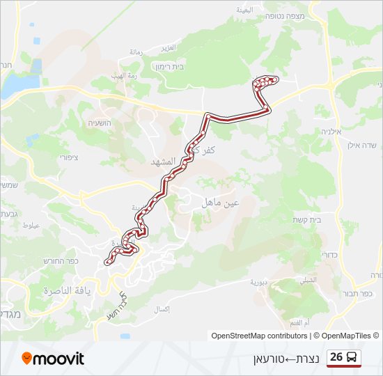 26 bus Line Map