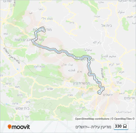 330 Bus Line Map