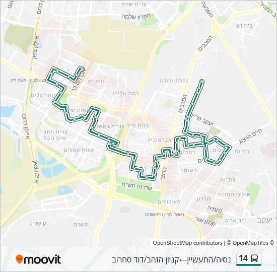 14 Bus Line Map