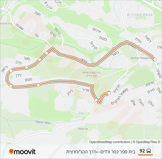 92 Bus Line Map
