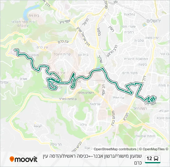 12 Bus Line Map