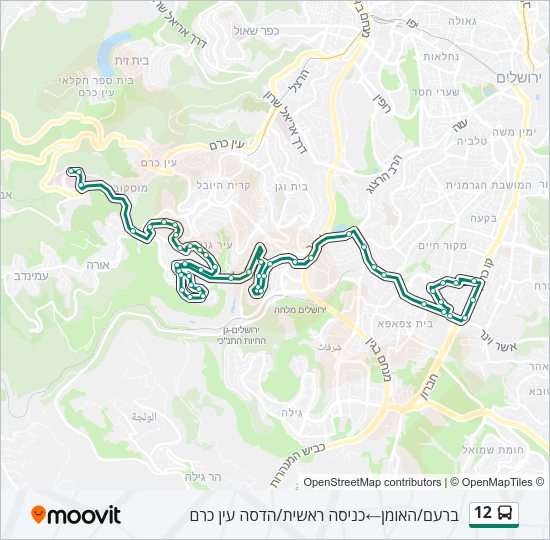 12 Bus Line Map
